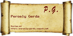 Persely Gerda névjegykártya